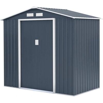abri de jardin métallique Youdoit - 2,71 m² - gris - kit d'ancrage inclus - Publicité abri de jardin métallique Youdoit - 2,71 m² - gris - kit d'ancrage inclus - Publicité