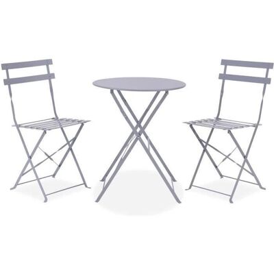 Ensemble de table de jardin Bigbuy Home avec 2 chaises - Gris - Mobilier de jardin - Publicité Ensemble de table de jardin Bigbuy Home avec 2 chaises - Gris - Mobilier de jardin - Publicité