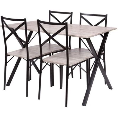 Youdoit Table moderne en MDF avec chaises - Ensemble salle à manger - Publicité Youdoit Table moderne en MDF avec chaises - Ensemble salle à manger - Publicité