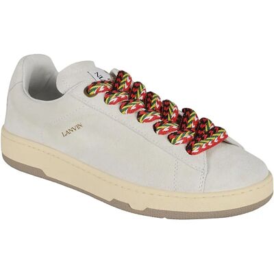Lanvin - Lite Curb Low Top Trainers - Wit - Rundleder suède - Schoenen Lanvin - Lite Curb Low Top Trainers - Wit - Rundleder suède - Schoenen