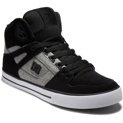 DC Shoes DC Pure High Top WC Chaussures de Skate - Noir/Battleship/Armure - Chaussures de Skate - Publicité DC Shoes DC Pure High Top WC Chaussures de Skate - Noir/Battleship/Armure - Chaussures de Skate - Publicité