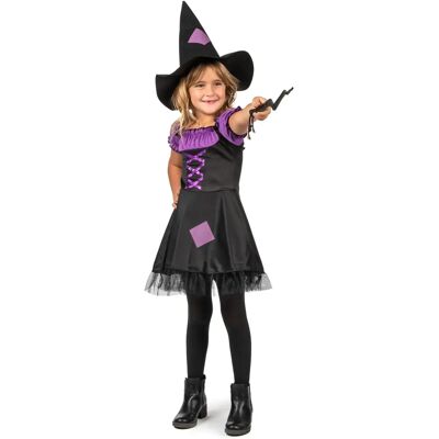 Magic and Horror Mädchen Hexenkostüm lila mit Hut M - Kostüm Magic and Horror Mädchen Hexenkostüm lila mit Hut M - Kostüm