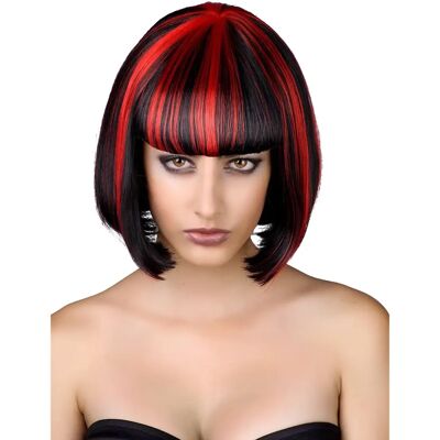 Personage Demonic Women's Halloween Wig - Black/Red - Wig Personage Demonic Women's Halloween Wig - Black/Red - Wig