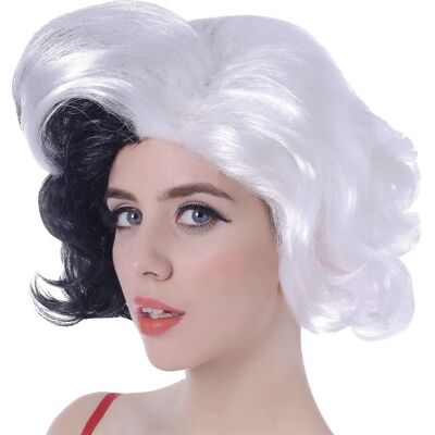Personage Cruel Woman Wig White/Black - Wig Personage Cruel Woman Wig White/Black - Wig