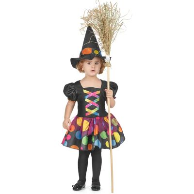Magic and Horror Colorful Witch Costume XS 3-4 years - Costume Magic and Horror Colorful Witch Costume XS 3-4 years - Costume