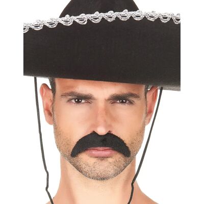 JADEO Adult Mustache - Synthetic Hair Adhesive JADEO Adult Mustache - Synthetic Hair Adhesive
