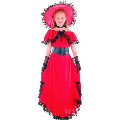 Characters Scarlett Kostüm - Kleid & Hut für Mädchen 10-12 Jahre Characters Scarlett Kostüm - Kleid & Hut für Mädchen 10-12 Jahre