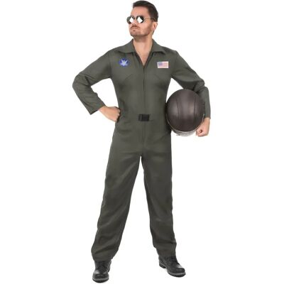 Costume de Pilote Rubies M - Kaki avec Lunettes - Publicité Costume de Pilote Rubies M - Kaki avec Lunettes - Publicité