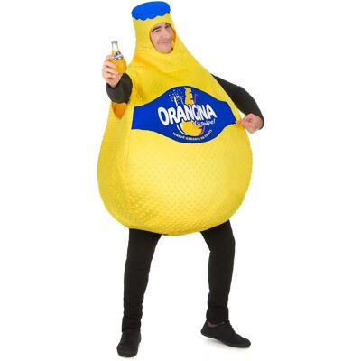 Schweppes Licensed Orangina Bottle Costume - Adult, Yellow, Classic Shape Schweppes Licensed Orangina Bottle Costume - Adult, Yellow, Classic Shape