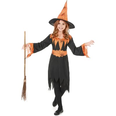 Brand Model Orange/Black Witch Costume - Costumes for Kids Brand Model Orange/Black Witch Costume - Costumes for Kids
