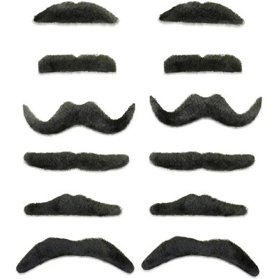 JADEO 12 Black Facial Hair Costume - Facial Hair Costume JADEO 12 Black Facial Hair Costume - Facial Hair Costume