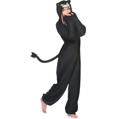 Animals Schwarzer Panther Kostüm Frau - Für Dschungel- oder Karneval-Events Animals Schwarzer Panther Kostüm Frau - Für Dschungel- oder Karneval-Events