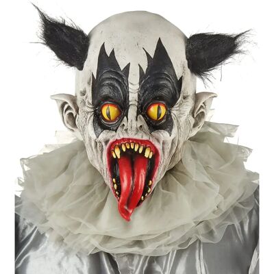 Personage Adult Black and White Clown Latex Mask - Mask Personage Adult Black and White Clown Latex Mask - Mask