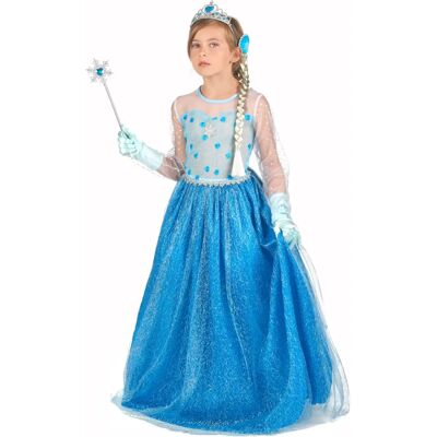 Lacey Wigs Mädchen Blauer Eiskönigin Kostüm - Kleid, Krone, Zauberstab Lacey Wigs Mädchen Blauer Eiskönigin Kostüm - Kleid, Krone, Zauberstab