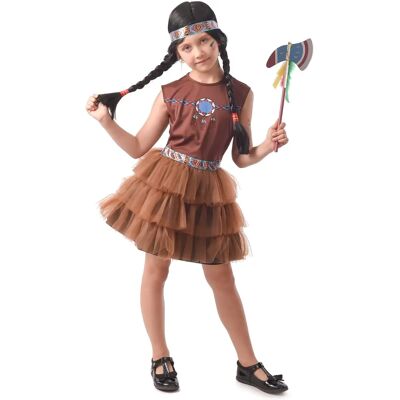 Lacey Wigs Brown Indian Girl Costume - 7-9 Years Lacey Wigs Brown Indian Girl Costume - 7-9 Years