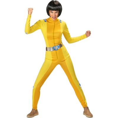 Costume d'espionne jaune choc pour femmes - Costumes - Publicité Costume d'espionne jaune choc pour femmes - Costumes - Publicité