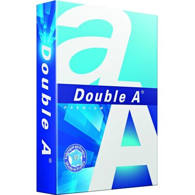 Papier Premium Blanc Double A - 500 Feuilles - A4 - Publicité Papier Premium Blanc Double A - 500 Feuilles - A4 - Publicité