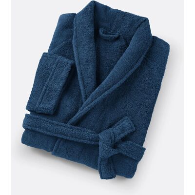 Redoute Interieurs Haxel Bata de toalla de felpa con cuello chal - Unisex, 450g/m², Azul Redoute Interieurs Haxel Bata de toalla de felpa con cuello chal - Unisex, 450g/m², Azul