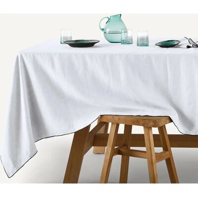 AM.PM Suzy - lino lavato - bianco/nero - 150 x 200 cm Tablecloth AM.PM Suzy - lino lavato - bianco/nero - 150 x 200 cm Tablecloth