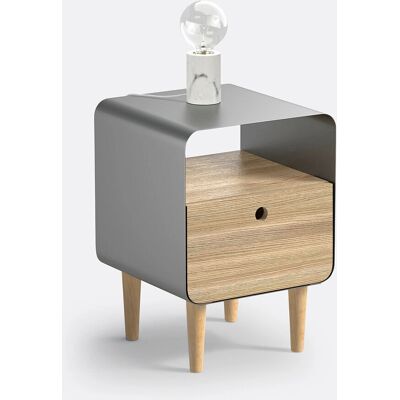 La Redoute Interieurs Mesita Jimi - Retro Madera Metal La Redoute Interieurs Mesita Jimi - Retro Madera Metal