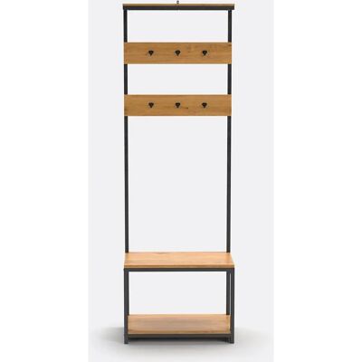 Mueble de entrada Hiba La Redoute Interieurs - Estilo industrial, 6 ganchos, marrón Mueble de entrada Hiba La Redoute Interieurs - Estilo industrial, 6 ganchos, marrón
