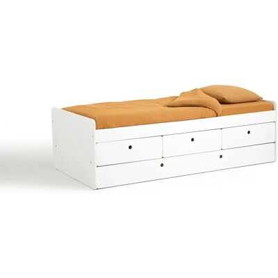 LA REDOUTE INTERIEURS Lit SELISA Blanc avec Rangement et Lattes - Lit LA REDOUTE INTERIEURS Lit SELISA Blanc avec Rangement et Lattes - Lit