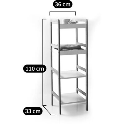 Estantería de baño Lindus So'home - 4 estantes blancos Estantería de baño Lindus So'home - 4 estantes blancos