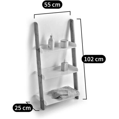 So'home Estantería de baño de bambú blanco de 3 niveles - Almacenamiento para baño So'home Estantería de baño de bambú blanco de 3 niveles - Almacenamiento para baño
