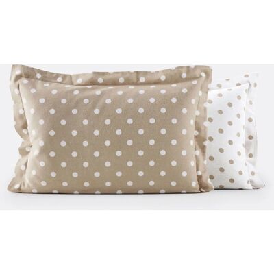 LA REDOUTE INTERIEURS Federa per guanciale beige in flanella a pois - Federa LA REDOUTE INTERIEURS Federa per guanciale beige in flanella a pois - Federa