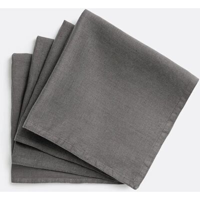 La Redoute Interieurs Tovaglioli in lino Victorine - 45x45 cm - Nero La Redoute Interieurs Tovaglioli in lino Victorine - 45x45 cm - Nero