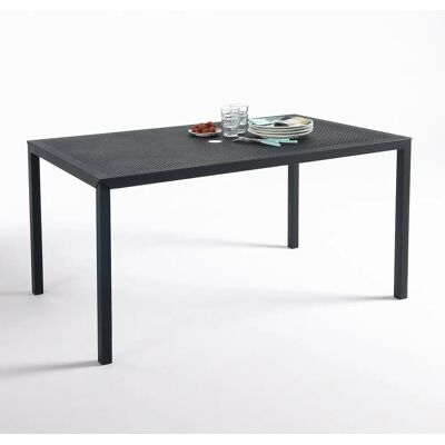 Tavolo rettangolare in metallo perforato nero di La Redoute Interiors - Tavolo Tavolo rettangolare in metallo perforato nero di La Redoute Interiors - Tavolo