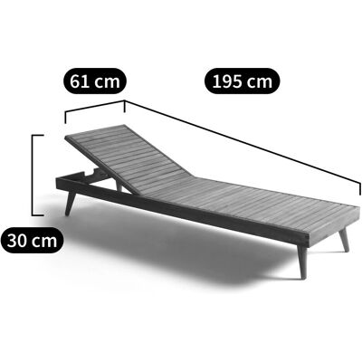 LA REDOUTE INTERIEURS Tumbona de eucalipto - Sun Lounger LA REDOUTE INTERIEURS Tumbona de eucalipto - Sun Lounger