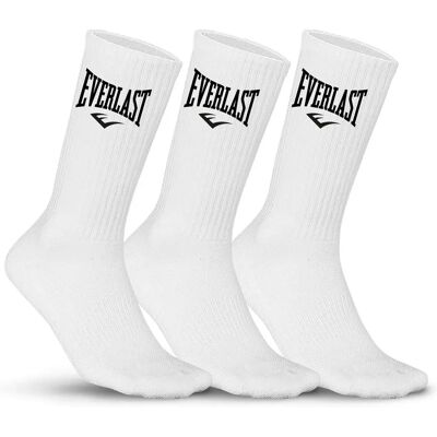 Calze Sportive Unisex Bianche Everlast - 3 Paia Calze Sportive Unisex Bianche Everlast - 3 Paia