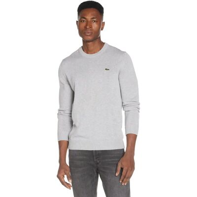 Lacoste Sweater Crew Neck (Ah1985) grey Lacoste Sweater Crew Neck (Ah1985) grey