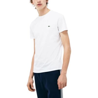Lacoste White Pima Cotton Crew Neck T-Shirt Lacoste White Pima Cotton Crew Neck T-Shirt