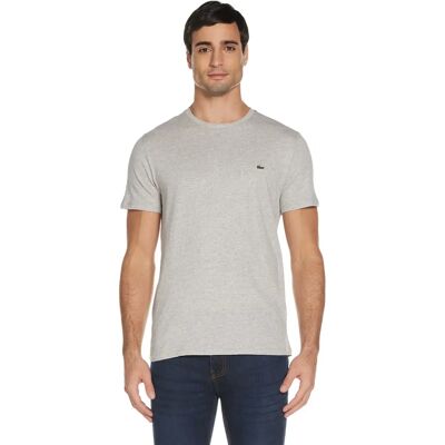 T-shirt en Jersey de Pima Cotton à Col Rond pour Homme Lacoste (TH6709) - gris chine - Publicité T-shirt en Jersey de Pima Cotton à Col Rond pour Homme Lacoste (TH6709) - gris chine - Publicité