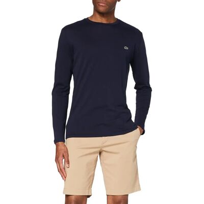 Lacoste Μοντέλο TH6712_166 Άνετο μακρυμάνικο βαμβακερό και μαλλί T-shirt - T-shirt Lacoste Μοντέλο TH6712_166 Άνετο μακρυμάνικο βαμβακερό και μαλλί T-shirt - T-shirt