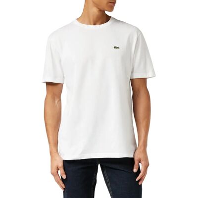 Lacoste Model TH7618_001 Casual Witte Tennisshirt Lacoste Model TH7618_001 Casual Witte Tennisshirt