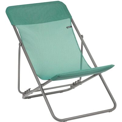 Lafuma Maxi Transat Colorblock Loungestol - Moos - Outdoor Sessel Lafuma Maxi Transat Colorblock Loungestol - Moos - Outdoor Sessel