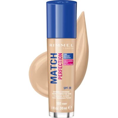 Rimmel London Match Perfection Foundation Elfenbein SPF 20 - Foundation Rimmel London Match Perfection Foundation Elfenbein SPF 20 - Foundation