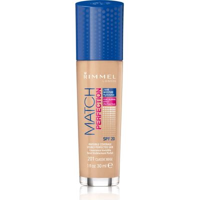 Fondotinta Rimmel London Match Perfection - Beige Classico SPF 20 - Base perfetta Fondotinta Rimmel London Match Perfection - Beige Classico SPF 20 - Base perfetta