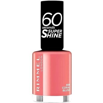 Rimmel Modèle 406 - Vernis à Ongles Coral Blush - Longue Durée, Sec Rapide, Finition Brillante - Publicité Rimmel Modèle 406 - Vernis à Ongles Coral Blush - Longue Durée, Sec Rapide, Finition Brillante - Publicité