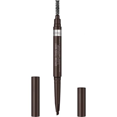 Rimmel Marrón Oscuro Brow This Way Lápiz de Cejas - Maquillaje para Cejas Rimmel Marrón Oscuro Brow This Way Lápiz de Cejas - Maquillaje para Cejas