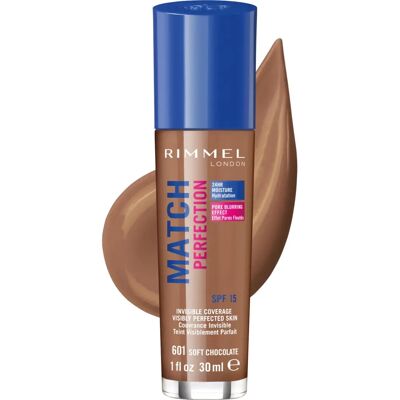 Rimmel London Match Perfection Foundation Soft Chocolate - SPF 20 - Foundation Rimmel London Match Perfection Foundation Soft Chocolate - SPF 20 - Foundation