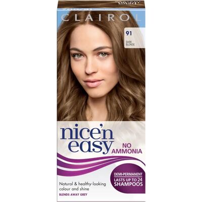 Clairol - Nice'n Easy 91 - Blond Foncé - Teinture capillaire - Publicité Clairol - Nice'n Easy 91 - Blond Foncé - Teinture capillaire - Publicité