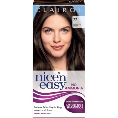 Clairol Nice'n Easy No Ammonia Hair Dye Medium Ash Brown - Hair Color Clairol Nice'n Easy No Ammonia Hair Dye Medium Ash Brown - Hair Color