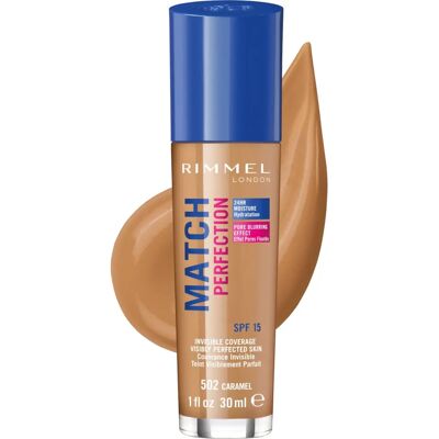 Rimmel London Match Perfection Foundation Caramel SPF 20 - Foundation Rimmel London Match Perfection Foundation Caramel SPF 20 - Foundation