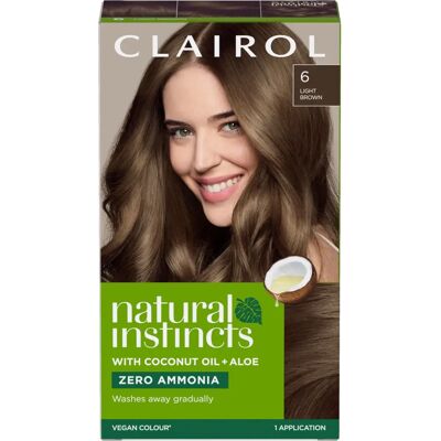 Clairol Natural Instincts Light Brown Vegan Hair Dye - Hair Dye Clairol Natural Instincts Light Brown Vegan Hair Dye - Hair Dye
