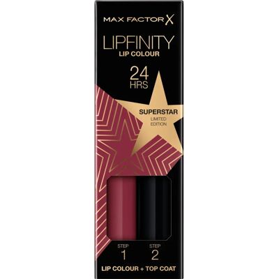Max Factor Lipfinity Rising Stars - Läppstift, 86 Superstar - Långvarig 2-i-1 Max Factor Lipfinity Rising Stars - Läppstift, 86 Superstar - Långvarig 2-i-1