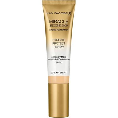 Max Factor Miracle Second Skin - Fond de teint léger SPF20 - Publicité Max Factor Miracle Second Skin - Fond de teint léger SPF20 - Publicité